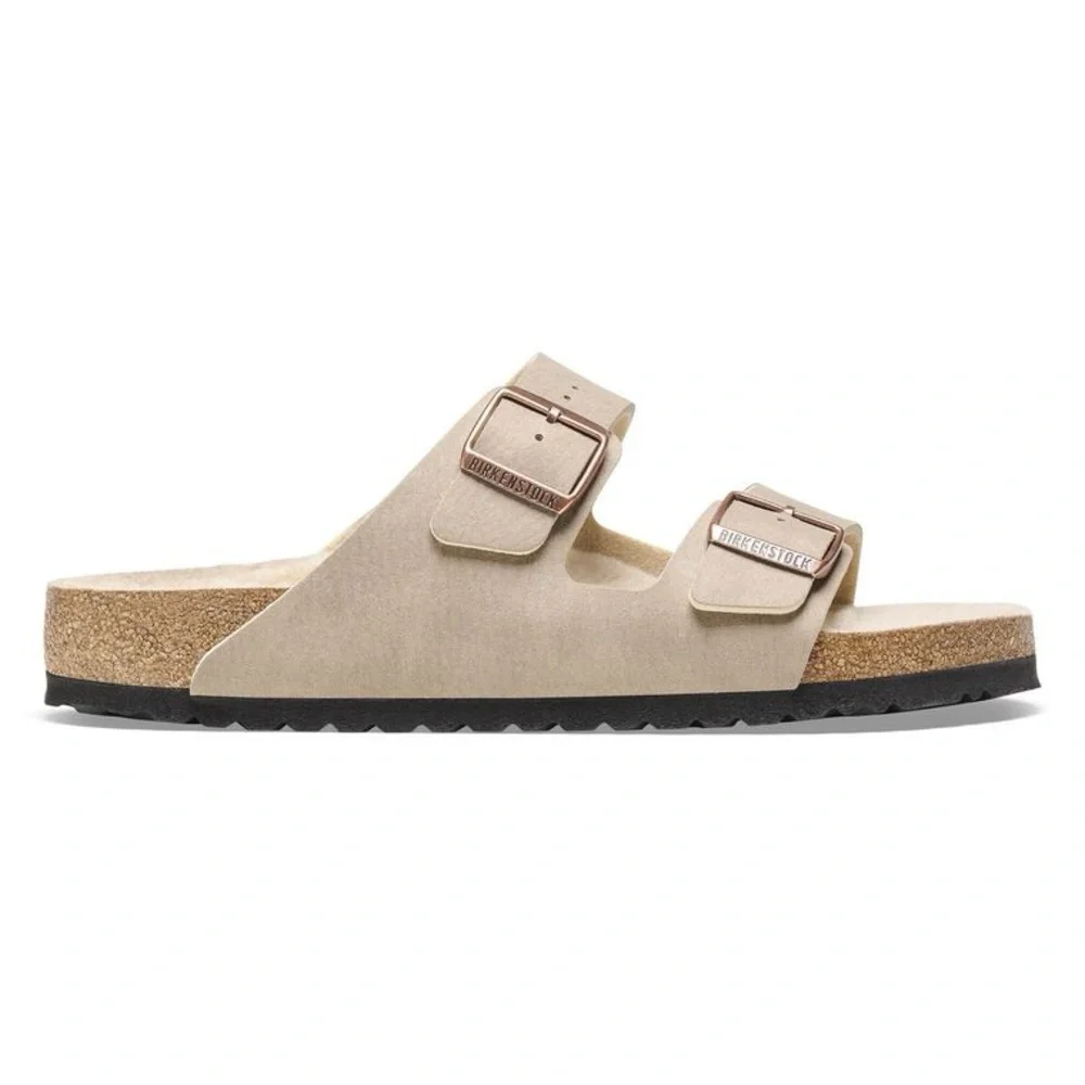 NWT Birkenstock Arizona Shearling in Desert Dust Gray Taupe Size 45